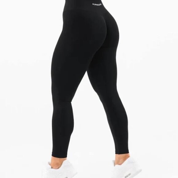 Alphalete Women's Jet Black OG Amplify Leggings -  Size Medium - Picture 1 of 8